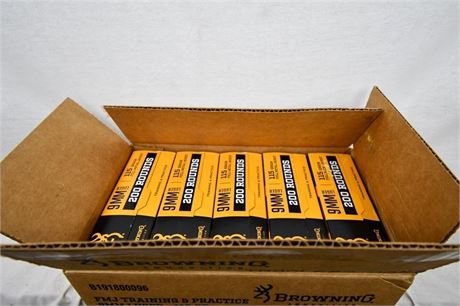1000rd 9mm Browning 115gr Ammo